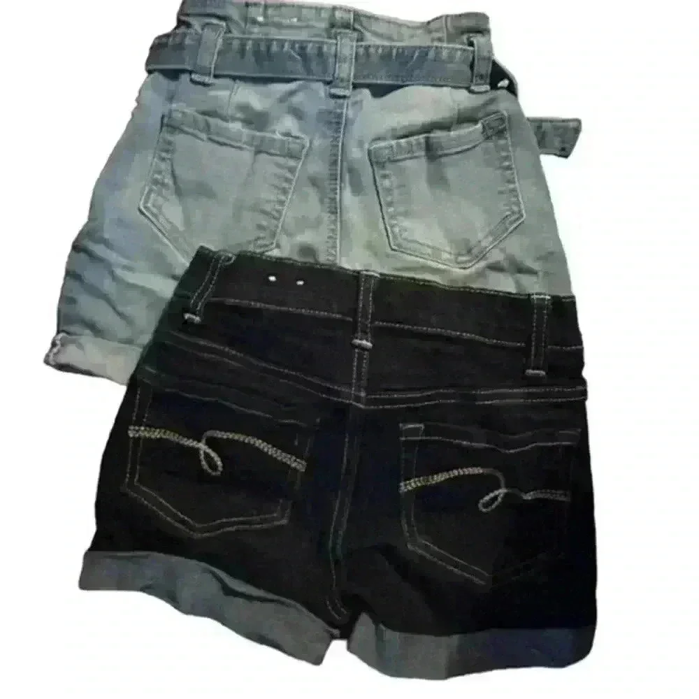 Girls Justice Lot of 2‎ Denim Jean Denim Shorts, Size 8